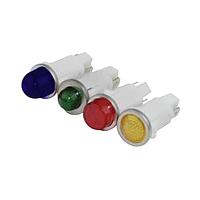 VCC 1092QC6-12V Indicators .5in 12V TAB HI HAT BLUE