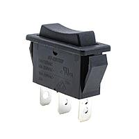 E-Switch R4IBLKREDEFO High Current Rocker Switch Rocker, SPDT , On-Off-(On), Panel Mount, Snap-In, Red