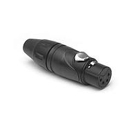 Amphenol Audio AX4FB Cable Connectors 4 Pole XLR Female Cable Connector Black Finish
