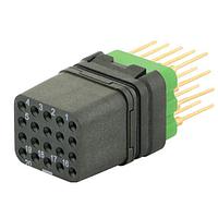 Eaton Souriau-Sunbank 8MQ2M2022UDS046 Modular Connectors - Push Pull MQuick module, unsealed, with female straight PCB contacts, delivered with cap