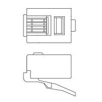 Kycon MP64RX-5000 Connectors 6P4C STRANDED ROUND 50u