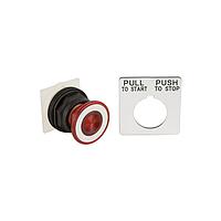 SCHNEIDER 9001SKR9R Knob 30MM PUSH-PULL OPRATR RED KNOB
