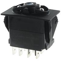 Carling Technologies VJD1BH0C-CGC00-0 Snap-In Rocker Switch Rocker Switch, 20A 12VDC, On-Off-On, 12VDC Superbright Green LED, QC