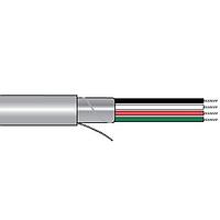 Alpha Wire 6300/4 SL002 Multi-Conductor Cables 24 AWG, 4 Conductor Communication Cable, Shielded, 500 ft  - Slate