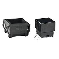 NKK Switches JB15KP-5A Tactile Switches OFF-(ON) PC MOUNT BLACK CAP W/MOUNTER