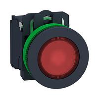 SCHNEIDER XB5FW34M5 Control Switches FLUSH RED CAP ILL PB LED 230 1NO 1NC SCR