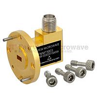 Fairview FMMT3003 Zero Biased Waveguide Detector WR-19 to SMA Female and Negative Video Out From 40 GHz to 60 GHz U Band, UG-383/U Round Cover Flange