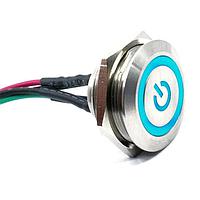 E-Switch SV8F23SS-3G1 Anti-Vandal Anti-vandal, SPST, Off-(On), Panel Mount, Front, Silver, LED, Red/Green, IP67