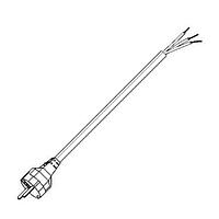 Volex 17801 10 C3 No Receptacle Power Cord 10AMP 250V 8FT 2IN (2.5m) BLACK