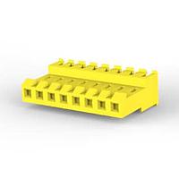 AMP Connectors - TE Connectivity 3-640600-8 Receptacle Housing FEED THRU WO TAB 8P L.R. yellow 20 AWG
