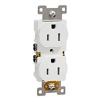 Square D SQR42103WH Duplex Outlets TR 15A DUPLEX OUTLET RESI WH 30 PK