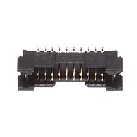 Amphenol Commercial Products G88020153T4HR Receptacle Protect Header 1.25mm Pitch STR,2x10PIN,15U GOLD,NY9T,W/LATCH,HF,BLACK