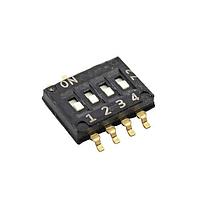 E-Switch KAN1104RT DIP Switches 4 Position Recessed Low Prof, Half Pitch