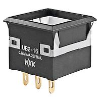 NKK Switches UB216KKG01N Pushbutton Switches SPDT ON-ON SOLDER LUG BODY ONLY .4VA