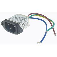 Corcom - TE Connectivity 6EF8 Inlets 6A IEC-WIRE LEAD FLANGE MOUNT