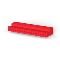 AMP Connectors - TE Connectivity 4-643813-7 Receptacle Housing 17P MTA100 CONN ASSY POL WHT W/RED STRP