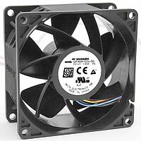 Delta Electronics, Inc. QFR0824HHP0 Axial DC Axial Fan, 80x80x25mm, 24VDC, 39.6CFM, 2.4W, 36.4dBA, 3300RPM, Tach/PWM