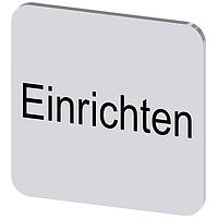 SIEMENS 3SU19000AF810AR0 Labeling Plate, Einrichten INSCR. LABEL, SILV 22 X 22MM, EINRICHTEN