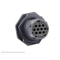 Eaton Souriau-Sunbank UTSX71210SX Receptacles Jam nut receptacle, without backshell, for 10 female contacts, IP68/69K, keying X