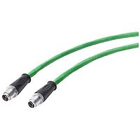 SIEMENS 6XV18785HH10 Plug-In Cable IE TP CORD M12-180/M12-180 (4X2. 1M)