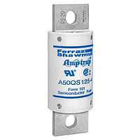 Mersen A50QS125-4 High Speed Fuse Fuse,Fast Acting,No Blown Indicator,Bolt-In,200kA AC,87kA DC,500VAC/DC,125A