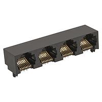 Molex 44248-0058 Ganged 8/8 4 PORT MOD JACK R/A LO PRO INVERTED