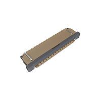 Amphenol FCI SFW16R-1STGE1LF Board Mount 1.00mm Flex Connector, SFW-R series, 16 Position, Bottom side Contact, Side Entry Surface Mount ZIF Connector, Lead Free, Selective Gold plated Terminals with Gold-plate Solder-tail.
