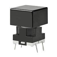 NKK Switches JB15HAP-5A Tactile Switches OFF-(ON) HI OPR FRCE EXT ACT BLK CAP MNTR