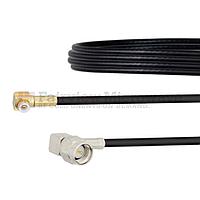 Fairview FMCA1445 Snap-On RA MMBX Plug to RA SMA Male Cable RG174 Coax