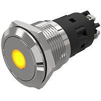 EAO 82-5152.2244 Anti-Vandal 82-5152.2244.Illuminated pushbutton.maintained.19 mm.stainless steel.flush/flat.point.yellow.24 V.screw terminal