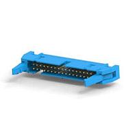 AMP Connectors - TE Connectivity 2-5499141-8 Shrouded A/L UNIV HDR 34P RA LG LAT BLUE
