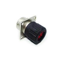 Amphenol SINE Systems RT0W01832PNHEC Connectors Receptacle, Square Flange, 32 Position, Male, Shell Size 18, and End Cap with Individual Wire Sealing