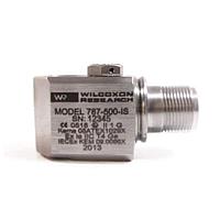 Amphenol Wilcoxon 787A-IS Acceleration Sensor Modules Side exit, general purpose, 100 mV/g, +/-5% sensitivity tolerance, MIL-C-5015 connector, 1/4-28 captive screw