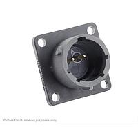 Eaton Souriau-Sunbank UTSX012E2P Receptacles Square flange receptacle, without backshell, with 2 male solder contacts, IP68/69K in unmated conditions