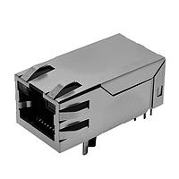 Kycon G16LX-112S7-10G-Y/G-30 Modular MAGJACK, 10G MAGNETICS, TAB UP, FULL SHIELD TOP & SIDE TABS, LED YELLOW, GREEN