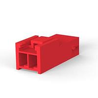 AMP Connectors - TE Connectivity 179463-2 Receptacle Housing DBL LOCK CAP F/H 2P RED