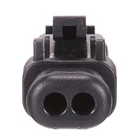 Amphenol SINE Systems ATM06-2S-SR01BK Connectors 2-Way Plug, Socket, with Strain Relief End Cap, Black Body