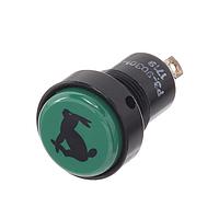 OTTO P3-90301-4 Momentary Action Rabbit Symbol Blk w/ Grn Btn