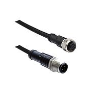 Amphenol LTW M12A03ML-12AFL-SBA05 Sensor Cables / Actuator Cables M12 Circular Metric Connector, A Code, Metal, 4A, 03 pins, Male Connector, Male Contact, Straight-to-Straight, Screw Thread, Overmolded Double Ended, Length 500mm, IP68 / IP69K