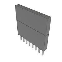 Samtec ESW-108-44-L-S Stackthrough .100" Elevated Socket Strip