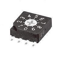 Nidec Components SC-1230W Rotary Switches dip rotary code hex, comp code, top adj. with + slot