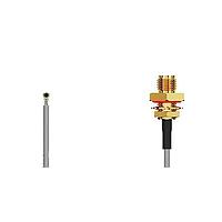 GCT (Global Connector Technology) CAB460RF-0200-A-1 RF Cable Assemblies I-Pex MHF 4L2SMA, F Mt, BHJck, wO-ring,,200mm 1.37mm Cbl,Blk, 6GHz, Wshr-Nut