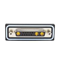 NorComp CDFR13W3213L211 Mixed Contact D-Sub Connectors 13W3 R/A solder F FL 4-40 int thrd 20 Amp