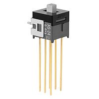 NKK Switches AS24AV Subminiature Slides SP3T ON-ON-ON .098' VERT. W/BRACKET