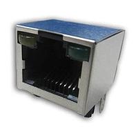 Amphenol Commercial Products RJHSR5F84510T Modular Connectors / Ethernet Connectors 8P8C, THR, RA, Shield, With LEDs, 201mm Tails