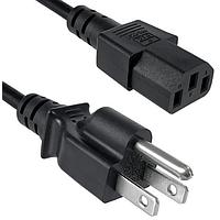 Qualtek Electronics 412007-01 AC Power Cords NEMA 5-15P to IEC 60320 C13, 18AWG / 3C, SJT, 105C, 72 inches