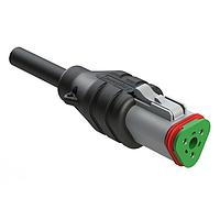 Amphenol SINE Systems AT06GY-3S-N-TPE-M2 Single Ended 3 Position Plug Single-Ended Molded Cable Assembly. Black TPE, Uses Connector  AT06-3S, 2 Meter Length
