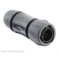 Eaton Souriau-Sunbank UTSX6JC12E8P Plugs Plug, with cable gland backshell, with 8 male solder contacts, IP68/69K in unmated conditions