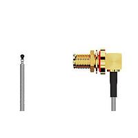 GCT (Global Connector Technology) CAB433RF-0150-A-1 RF Cable Assemblies I-Pex MHF 5L RA Plug2SMA RAJck R Mt, IP67/68, 6GHz,150mm, 1.13mm grey