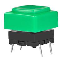 NKK Switches JB15KP-4FF Tactile Switches OFF(ON) GREEN BUTTON & FRAME STRAIGHT PC